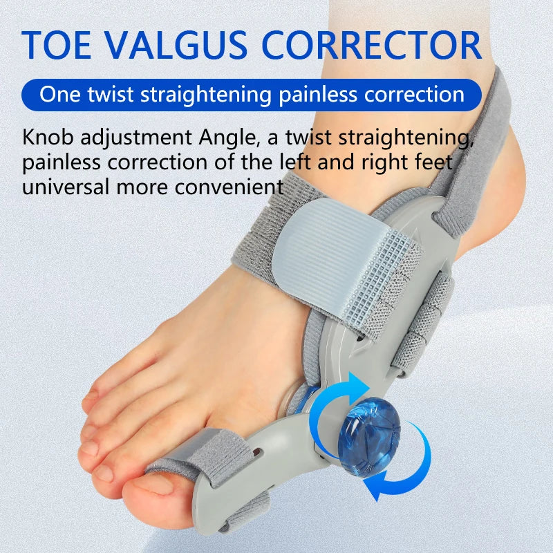 Unisex Bunion Corrector Foot Hallux Valgus Braces Rotatable Toe Separator Straightener Adjustable Pedicure Finger Toe Corrector