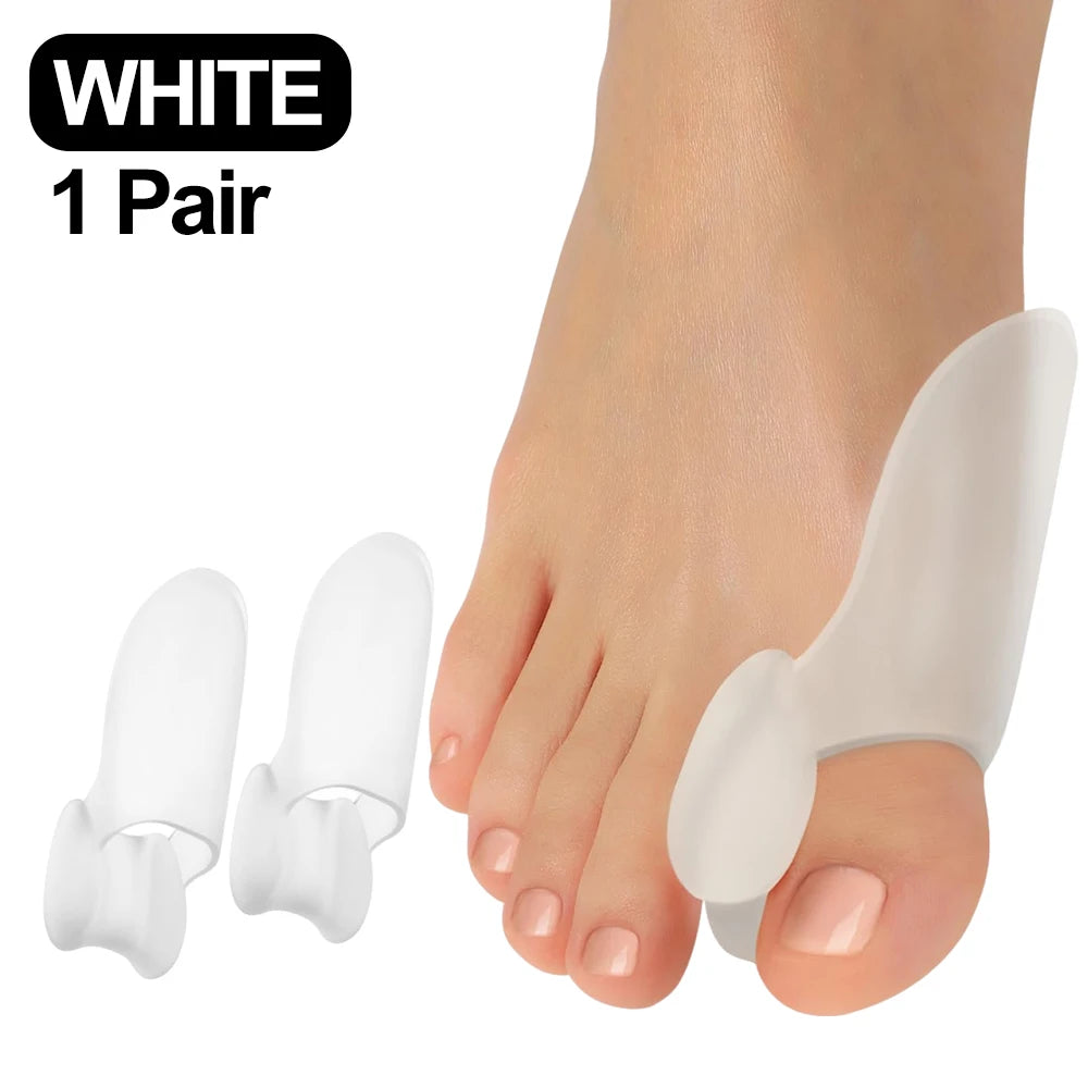 1 Pair Silicone Toe Separator Finger Feet Care Protector Gel Toe Orthopedic Bunion Hallux Valgus Corrector Pedicure Spacer
