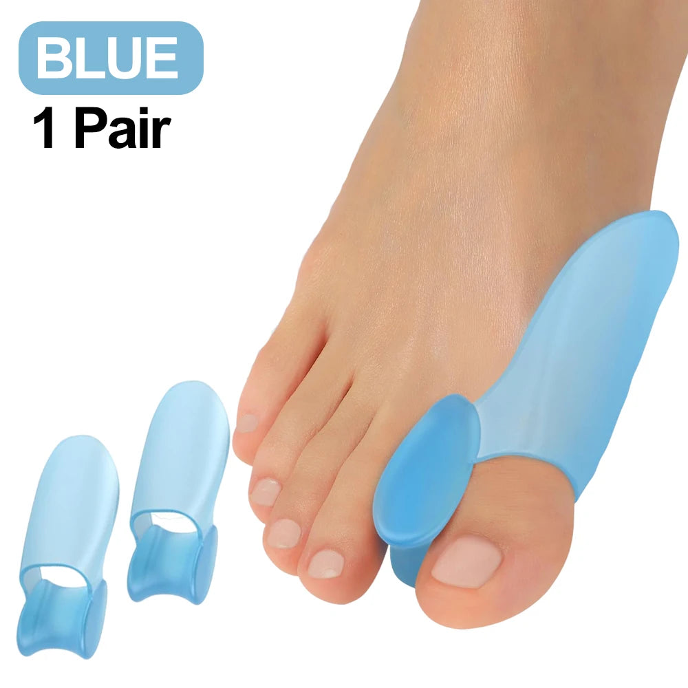 1 Pair Silicone Toe Separator Finger Feet Care Protector Gel Toe Orthopedic Bunion Hallux Valgus Corrector Pedicure Spacer